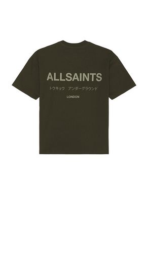 Underground Crew Neck Tee in Dark Green. - size L (also in S) - ALLSAINTS - Modalova