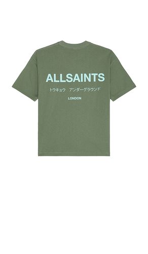 Underground Crew Neck Tee in Sage. - size L (also in M) - ALLSAINTS - Modalova