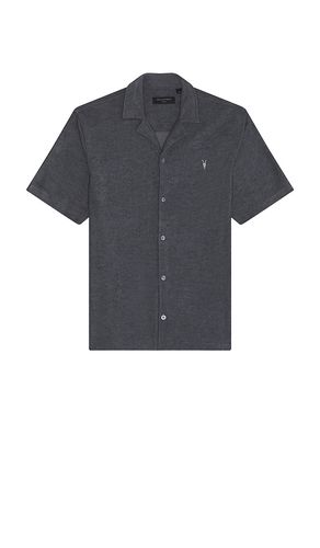 Felix Button Down Shirt in Navy. - size L (also in M, XL/1X) - ALLSAINTS - Modalova