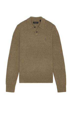 Statten Long Sleeve Polo in Olive. - size L (also in M, S, XL/1X) - ALLSAINTS - Modalova