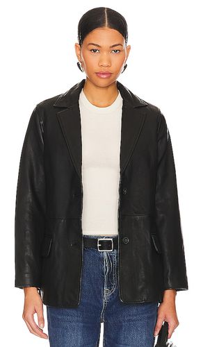 Corrina leather blazer en color talla 0 en - Black. Talla 0 (también en 2, 4, 6) - ALLSAINTS - Modalova