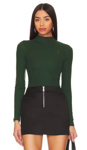 Rina Long Sleeve Roll Neck Tee in Dark Green. - size L (also in M, S, XS) - ALLSAINTS - Modalova