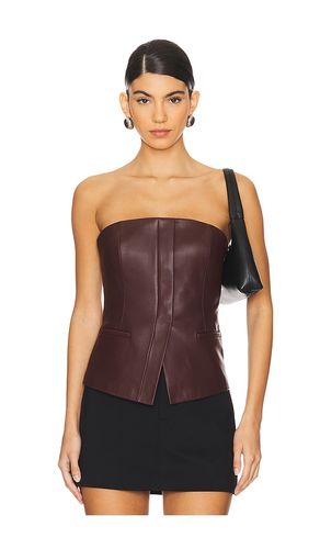 Renee Leather Top in Brown. - size 0 (also in 2, 8) - A.L.C. - Modalova