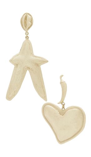 High Roller Heart Star Earrings in Metallic - Alemais - Modalova