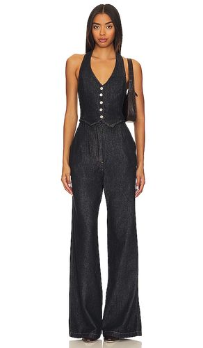 X Revolve Isadore Denim Jumpsuit in Denim-Dark. - size L (also in M, S, XS) - Amanda Uprichard - Modalova