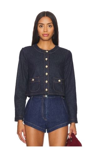 X REVOLVE Braswell Jacket in Denim-Dark. - size L (also in M, S, XL, XS) - Amanda Uprichard - Modalova