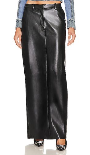 Falda larga de cuero sintético dossi en color talla M en - Black. Talla M (también en S, XS) - Amanda Uprichard - Modalova