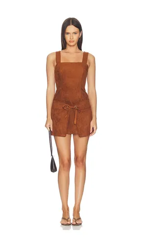Robin Suede Romper in . Size S. Also in XS, M, L - Amanda Uprichard - Modalova