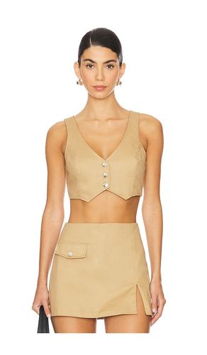 Ethan Cropped Vest in Beige. - size L (also in M, S) - Amanda Uprichard - Modalova