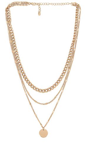 Collar superpuesto chain en color oro metálico talla all en - Metallic Gold. Talla all - Amber Sceats - Modalova