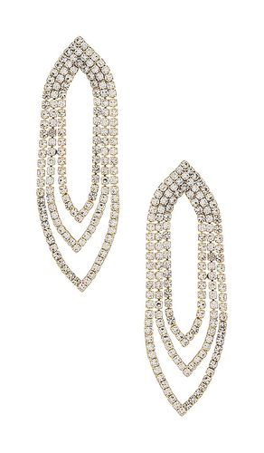 Pendiente diamond oval en color oro metálico talla all en - Metallic Gold. Talla all - Amber Sceats - Modalova