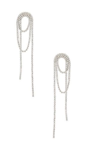 Pendiente diamond dangle en color metálico talla all en - Metallic Silver. Talla all - Amber Sceats - Modalova