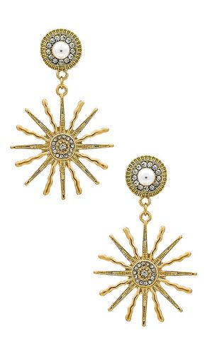 Pendientes sun rays en color oro metálico talla all en - Metallic Gold. Talla all - Amber Sceats - Modalova