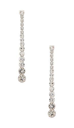Pendientes crystal droplet en color metálico talla all en - Metallic Silver. Talla all - Amber Sceats - Modalova