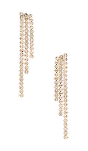 Pendientes falling crystal en color bronce metálico talla all en - Metallic Bronze. Talla all - Amber Sceats - Modalova