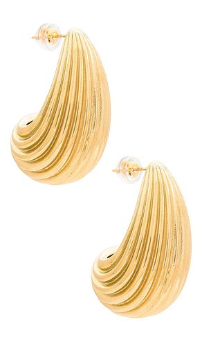 Ribbed hoop earring in color metallic size all in - Metallic . Size all - Amber Sceats - Modalova