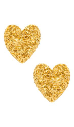 Sparkle heart earring in color metallic size all in - Metallic . Size all - Amber Sceats - Modalova