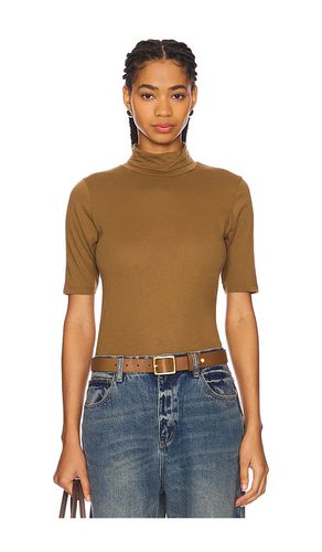 Xo Bow Turtleneck Top in Tan. - size L (also in M, S) - American Vintage - Modalova