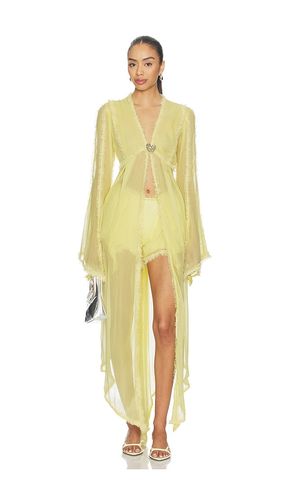 Mistress Chiffon Robe in Yellow. - size L (also in M, S, XS) - AMOR MIA - Modalova