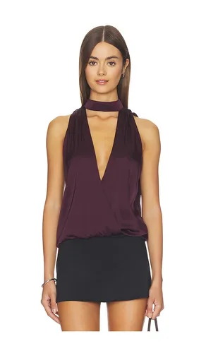 Devotion Draped Top in Wine. - size L (also in M) - AMOR MIA - Modalova