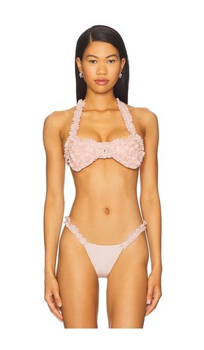 Ruffled Heart Bikini Top in Blush. - size S (also in L) - AMOR MIA - Modalova