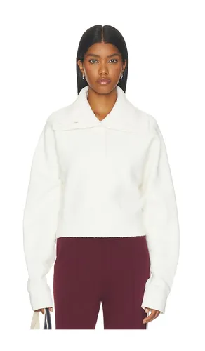 Volume Sleeve Knit Henley Pullover in Cream. - size XS (also in S, M, L, XL) - Adanola - Modalova