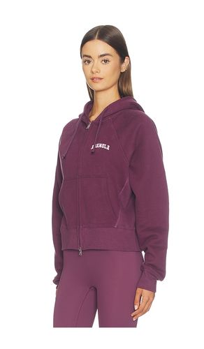 Rib Panel Zip-up Hoodie in Purple. - size L (also in M, S, XL, XS) - Adanola - Modalova
