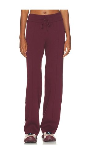 Straight Leg Knit Pants in Burgundy. - size L (also in M, S, XL, XS) - Adanola - Modalova