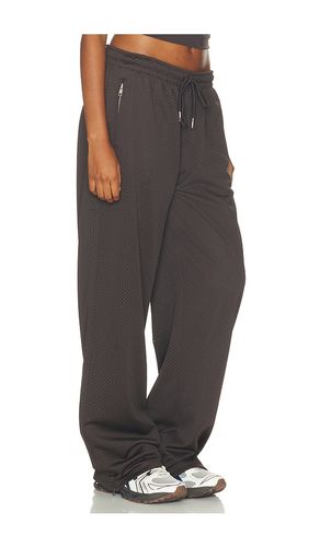 Mesh Overlay Track Pants in Brown. - size L (also in M, S, XL, XS) - Adanola - Modalova