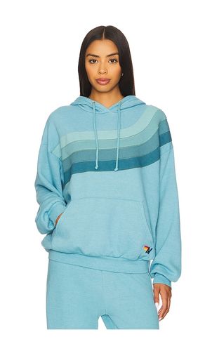 Wave Stripe 4 Relaxed Pullover Hoodie in Blue. - size L (also in M, S, XL, XS) - Aviator Nation - Modalova