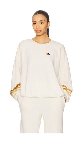 Rugby Stitch 2 Crew Relaxed Sweatshirt in Cream. - size M (also in S, XS) - Aviator Nation - Modalova
