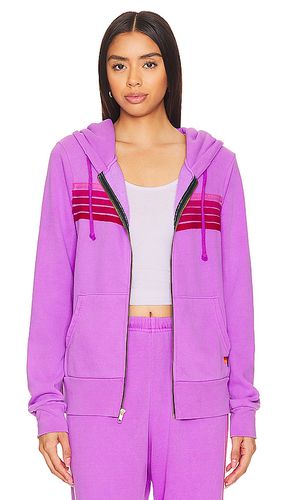 Stripe Zip Hoodie in Purple. - size L (also in M, S, XL) - Aviator Nation - Modalova