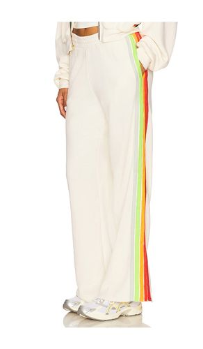 Stripe Wide Leg Pocket Sweatpant in Cream. - size L (also in M, S, XS) - Aviator Nation - Modalova