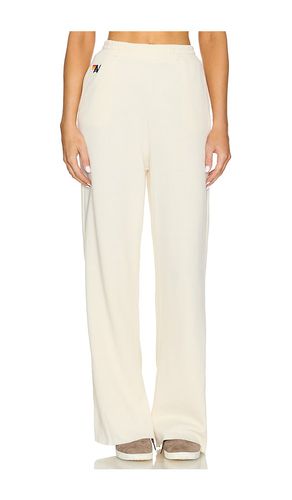 Wide Leg Womens Pocket Sweatpants in Cream. - size L (also in M, S, XL, XS) - Aviator Nation - Modalova