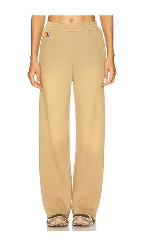 Essential Wide Leg Pocket Sweatpant in Tan. - size L (also in M, S, XS) - Aviator Nation - Modalova
