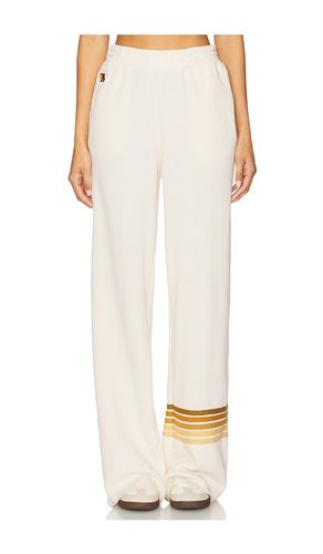 Rugby Stitch Wide Leg Pocket Sweatpant in Cream. - size L (also in M, S, XS) - Aviator Nation - Modalova