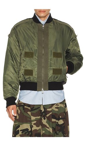 Flight Layered Washed Bomber Jacket in Green. - size L (also in M, S, XL/1X) - Andersson Bell - Modalova