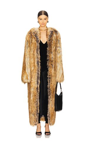 Taylor Faux Fur Maxi Coat in Brown. - size 38/XS (also in 40/S, 42/M, 44/L) - The Andamane - Modalova