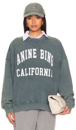 Miles Sweatshirt in Dark Green,Teal. - size L (also in M, S) - ANINE BING - Modalova