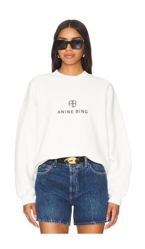 Jaci Sweatshirt Monogram in White. - size L (also in M) - ANINE BING - Modalova