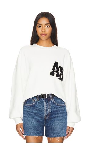 Miles Letterman Sweatshirt in White. - size L (also in M, S, XS) - ANINE BING - Modalova
