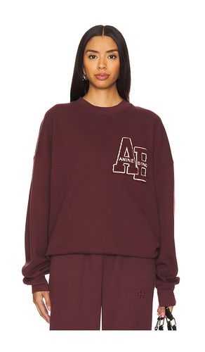 Miles Oversized Sweatshirt Letterman in Burgundy. - size L (also in M) - ANINE BING - Modalova