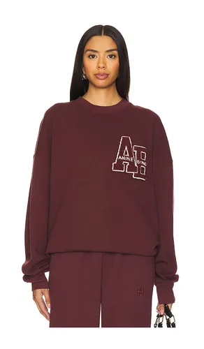 OVERSIZED-SWEATSHIRT MILES LETTERMAN in . Größe L. Also in S - ANINE BING - Modalova