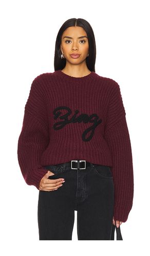 Sydney Crew Sweater Signature in Burgundy. - size L (also in M, S) - ANINE BING - Modalova