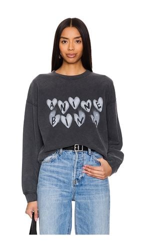 Spencer Sweatshirt Hearts in Charcoal. - size L (also in M) - ANINE BING - Modalova