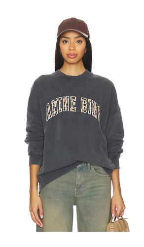 Miles Sweatshirt Leopard in Black. - size M (also in S, XS) - ANINE BING - Modalova