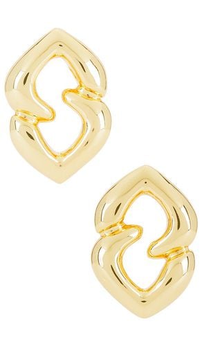 Abstract Heart Earrings in Metallic - ANINE BING - Modalova