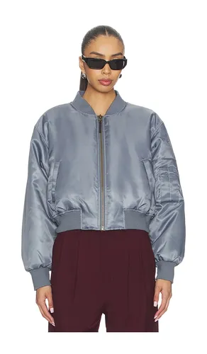 Cropped Leon Bomber in Slate. - size L (also in S) - ANINE BING - Modalova