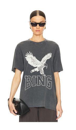 Camiseta lili retro eagle en color negro talla S en - Black. Talla S (también en XS) - ANINE BING - Modalova