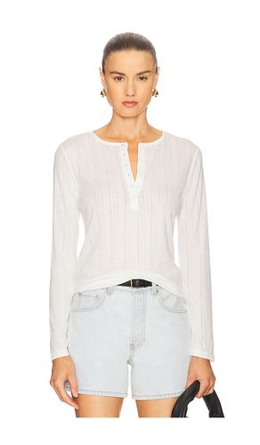 Pia Long Sleeve Tee in White. - size L (also in M, S, XS) - ANINE BING - Modalova